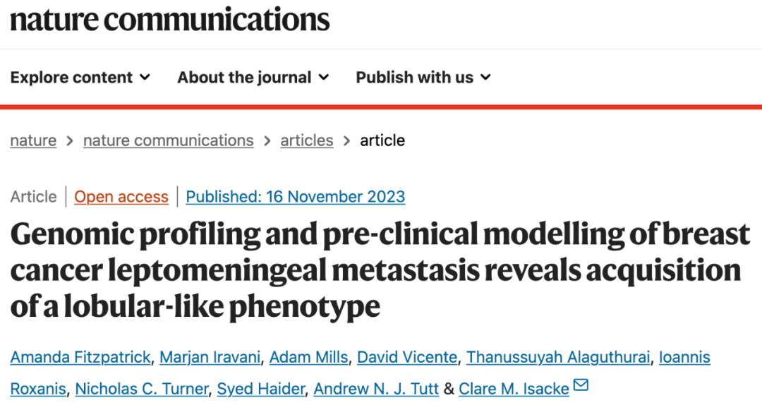 Nature子刊：患者來源的類器官，為乳腺癌腦轉移帶來新見解